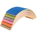 MeowBaby Plava/prirodna ploča za ravnotežu od borovine 80x30x18 cm Montessori - | shoptok.hr
