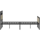 vidaXL Posteljni okvir brez vzmetnice hrast 120x190 cm inženirski les | Shoptok.si