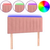 Maison Chic led posteljno vzglavje - vzglavna omarica - nočna omarica roza 90x5x78/88 cm žamet, (21707498) Cene