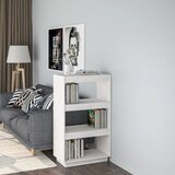Furnova Knjižna omara / pregrada bela 60x35x103 cm trdna borovina, (21932275) | Shoptok.si