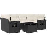Maison Chic Seti vrtnega pohištva - Vrtna garnitura - Vrtni pohištvo set 7-delna z blazinami črn poli ratan, (21802725) | Shoptok.si