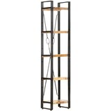  The Living Store Knjižna omara 5-nadstropna 40x30x180 cm trden mangov les - Knjižna Omara, (21431548) Cene
