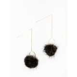 Yups Gold plated earrings black