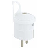 Emos šuko vtikač ravni beli, pvc | Shoptok.si