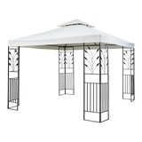Blumfeldt ODEON GREY, SVETLO BEŽ BARVA, VRTNI PAVILJON, ALTANA, JEKLO, POLIESTER, 3 X 3 M | Shoptok.si