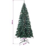  Umjetno božićno drvce 500 cm PVC i čelik Zelena i bijela - 500 cm | shoptok.hr