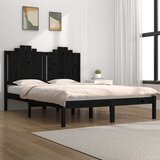  Okvir za krevet od masivne borovine crni 200 x 200 cm | shoptok.hr