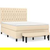 Maison Chic Box spring postelja - Vzmetna postelja z vzmetnico krem 140x200 cm blago SL8501, (21886430) | Shoptok.si