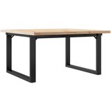  Stolić za kavu O-oblika 80x80x45,5 cm od borovine i čelik | shoptok.hr