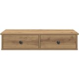 vidaXL Stenska polica s predali artisan hrast 80x34x17 cm inž. les | Shoptok.si