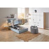 Welnova POSTELJA BOXSPRING 90 cm x 200 cm , tekstil svetlo modra | Shoptok.si