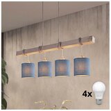 Brilagi LED luster na sajli NUBILA 4xE27/60W/230V siva/tamno plava Cene