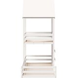 vidaXL pograd s streho bel 90x200 cm trdna borovina | Shoptok.si