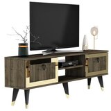 Hanah home tv polica lidya walnut gold