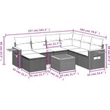  8-dijelni set vrtnih sofa od poliratana s jastucima crni | shoptok.hr