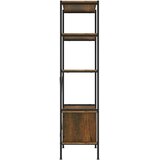  Polica s 5 razina i ormarićem 80 x 40 x 163 cm od čelika i drva | shoptok.hr