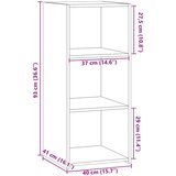  Komoda siva boja betona 40x41x93 cm od konstruiranog drva | shoptok.hr