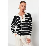 Trendyol Soft Textured Ecru Polo Collar Knitwear Sweater Cene