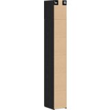 vidaXL tanek shranjevalni kabinet črni hrast 30x42.5x225 cm inženirski les | Shoptok.si