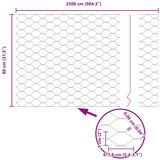 vidaXL Šesterokotna ograja Siva 0.8x25 m Jeklo | Shoptok.si