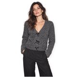 Only Telovniki & Jope Zaggie Cardigan - Dark Grey Melange/Pear Bow Siva Cene