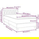 Box spring postelja z vzmetnico temno modra 80x220 cm žamet, (21793021) | Shoptok.si