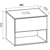 MID.YOU Kombiniran Umivalnik Lendas, Siva, Hrast | Shoptok.si