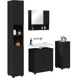  Set namještaja za kupaonicu 4 kom. Crna 61 x 35 x 64 cm | shoptok.hr