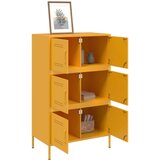 vidaXL Visoka omara gorčično rumena 68x39x113 cm jeklo | Shoptok.si