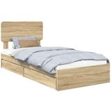  Krevet s od storage Sonoma hrast 90 x 200 cm Konstruirano drvo | shoptok.hr