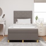 Box Spring krevet s dušekom &amp LED taupe 120x200 cm Tkanina | shoptok.hr
