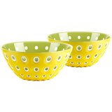 guzzini Komplet 2 skled Ø12 cm LE MURRINE - Saffron Yellow/White/Water Lily Green Cene