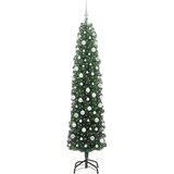 vidaXL Umestno božično drevo Zelena 210 cm PVC in Jeklo in Plastika | Shoptok.si