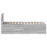  Krevetna konstrukcija Siva Sonoma 75 x 190 cm Konstruirano drvo | shoptok.hr