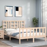 Maison Chic Posteljni okvir - Dvoposteljna postelja - Zakonska postelja brez vzmetnice 160x200 cm trdna borovina-J3296, (21767309) | Shoptok.si
