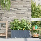 vidaXL Vrtni saksija Svjetlosiva Plastika 80 x 40 x 37.5 cm Cijene