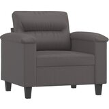  Fotelja s tabureom siva 60 cm od umjetne kože | shoptok.hr