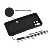 Onasi silikonski ovitek Liquid Ring za Xiaomi Redmi 10C - črn | Shoptok.si