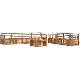  Set vanjskih sofa 8 kom. Prirodna Čvrsto drvo akacije | shoptok.hr