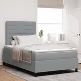 vidaXL Postelja Box Spring z vzmetnico Svetlo Siva Majhna Dvojna Tkanina Cene