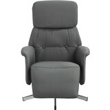 vidaXL Naslonjač od tkanine s osloncem za noge tamnosivi | shoptok.hr
