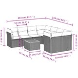  9-dijelni set vrtnih sofa od poliratana s jastucima sivi | shoptok.hr