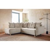 Miuform Bež sklopiva kutna garnitura od samta (s lijevim kutom) Lazy Lukka – | shoptok.hr