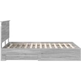  Konstrukcija postelje Siva Sonoma 140 x 200 cm Konstruiran les, (5000103427) | Shoptok.si