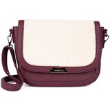Shelvt Burgundy crossbody bag with lamb fur Cijene