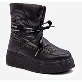 Boto Women's Snow Boots with Ornamental Lacing Black Siracna | Shoptok.si