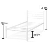 Hanah home krevet K70 white (100 x 200)