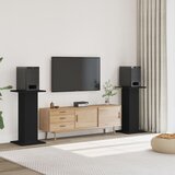 vidaXL Stojalo za zvočnike 2 kosa črno 30x30x80 cm inženirski les | Shoptok.si