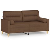 The Living Store Kavč dvosed z blazinami rjav 140 cm blago - Kavč Dvosed, (21449162) | Shoptok.si