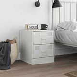 vidaXL Nočna omarica bela 34,5x39x44 cm jeklo | Shoptok.si
